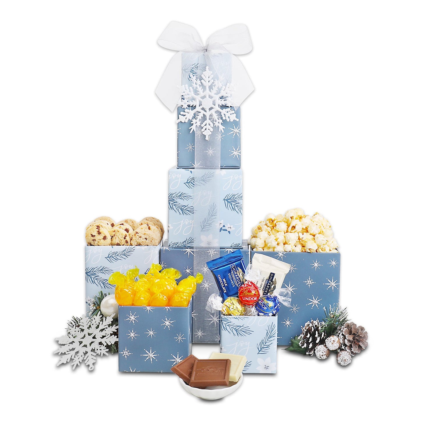 Winter Decadence Holiday Gift Tower - The Businezz Angel