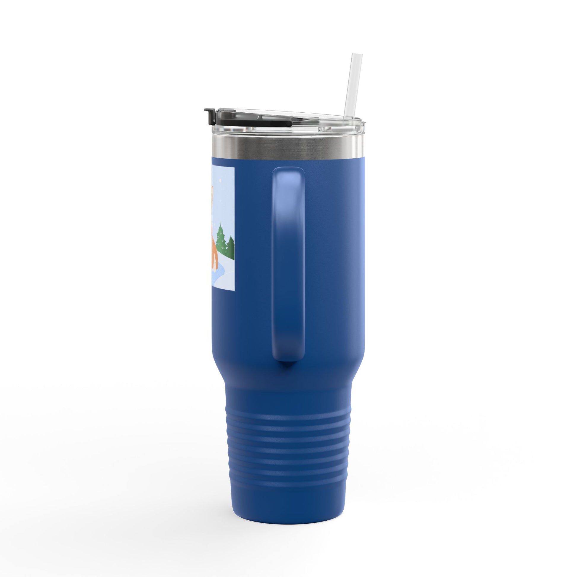 Corgi in Santa Hat Travel Mug | 40oz Insulated Tumbler - The Businezz Angel