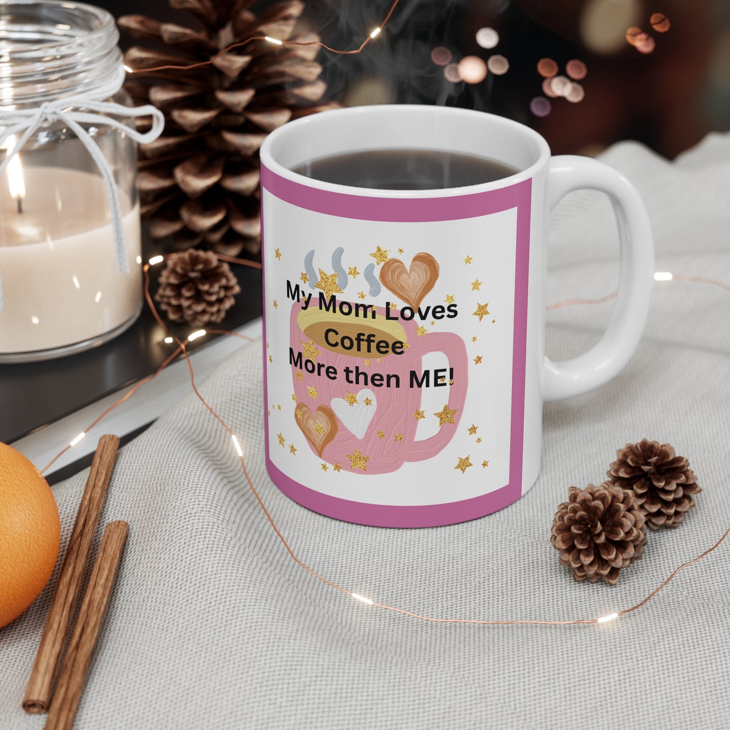 Cute Mom Coffee Cups, Gifts for Mom, Heartwarming Mugs, Coffee Lovers Gift, Mother's Day Mug, Family Love Cup - The Businezz Angel