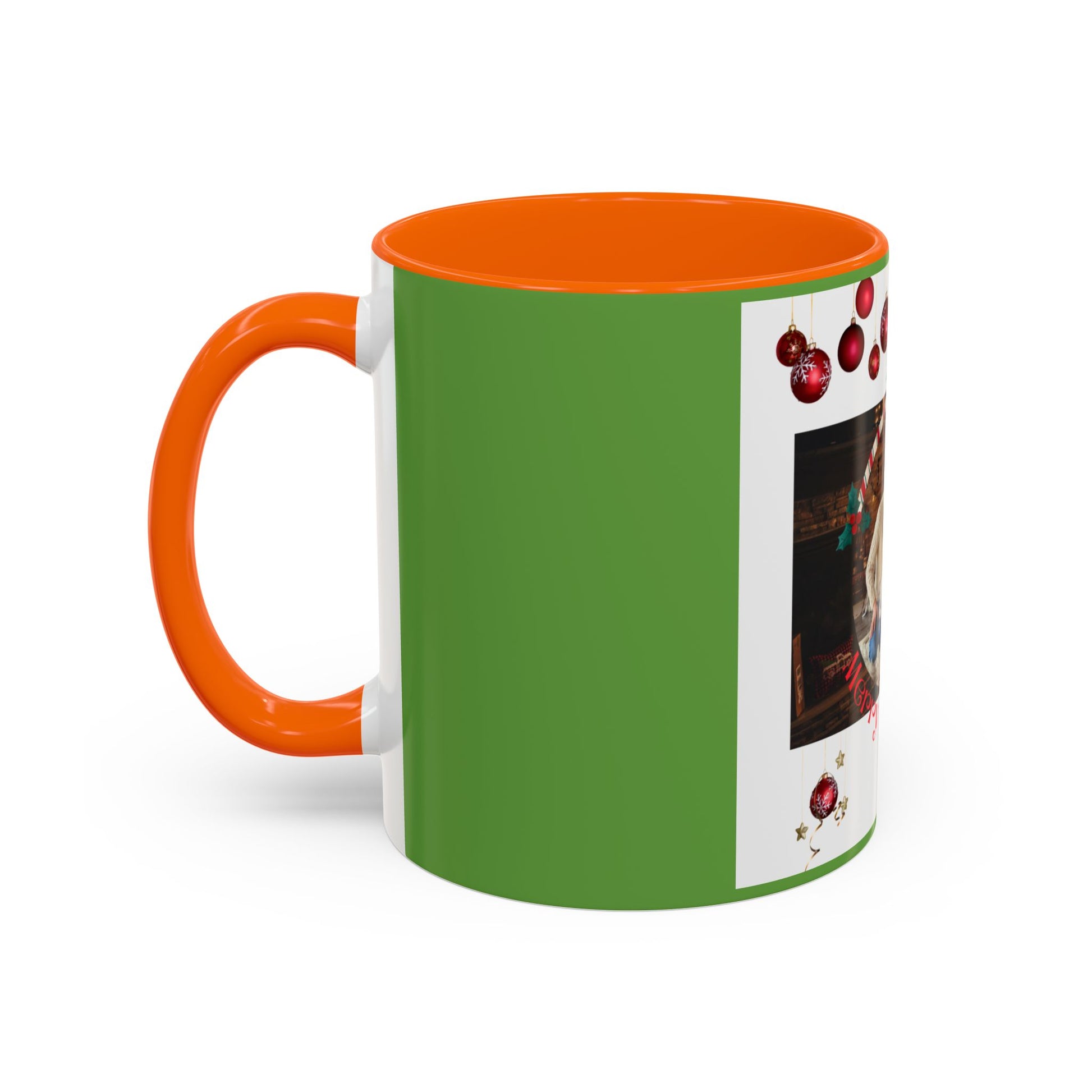 Family Photo Christmas Mug | Accent Coffee Mug 11oz or 15oz - The Businezz Angel