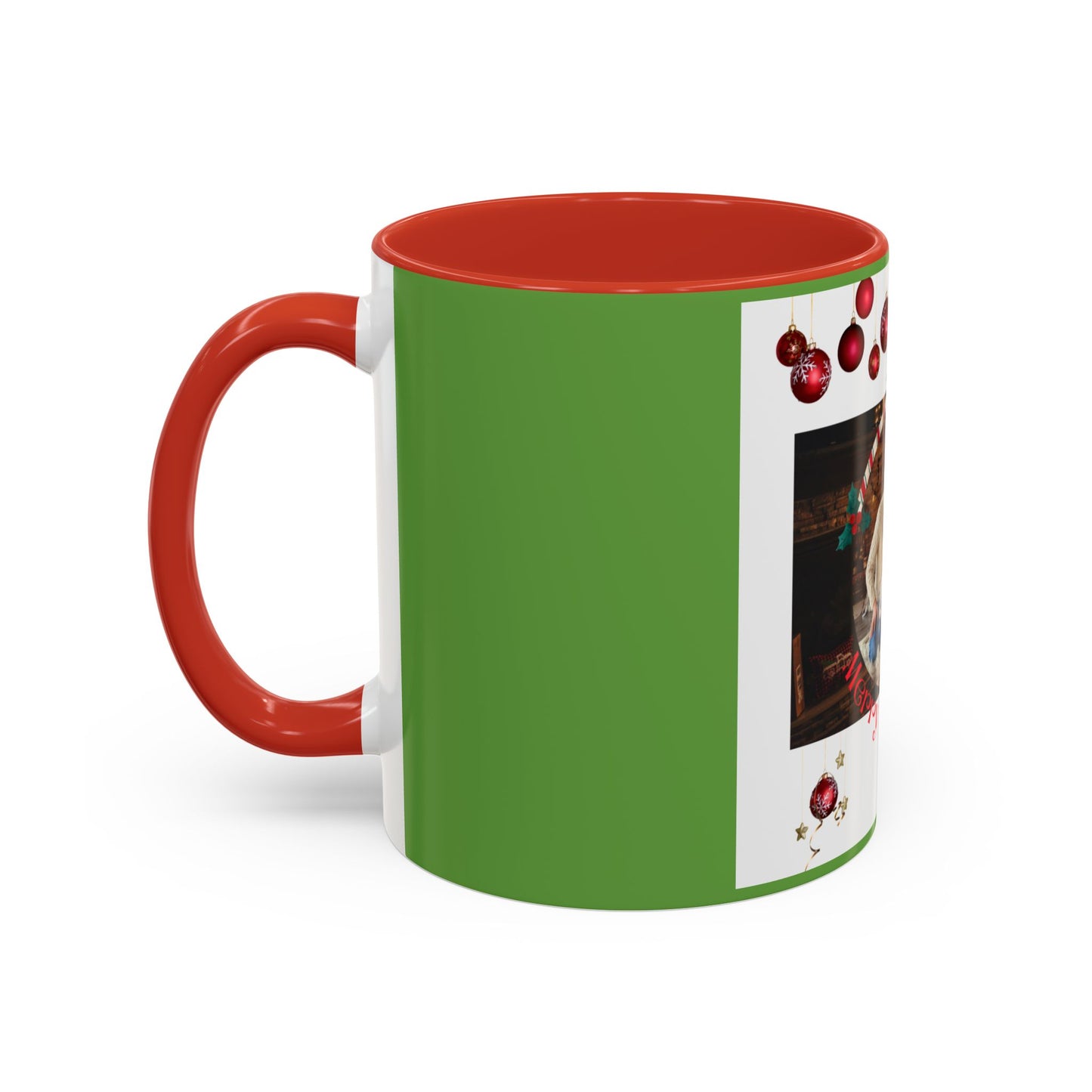 Family Photo Christmas Mug | Accent Coffee Mug 11oz or 15oz - The Businezz Angel