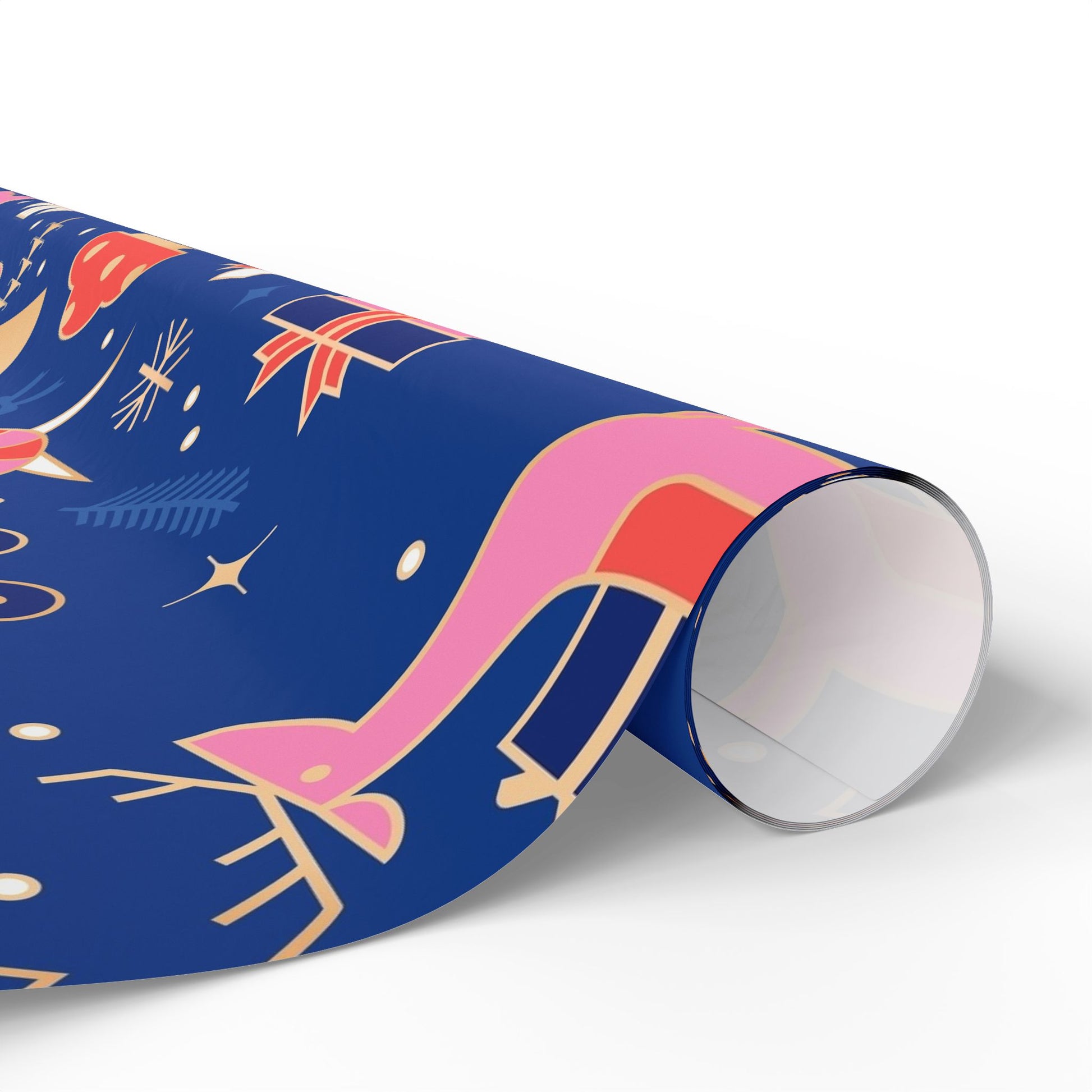 Merry Holiday Pattern Wrapping Paper | Reindeer, Gifts, Ornaments - The Businezz Angel