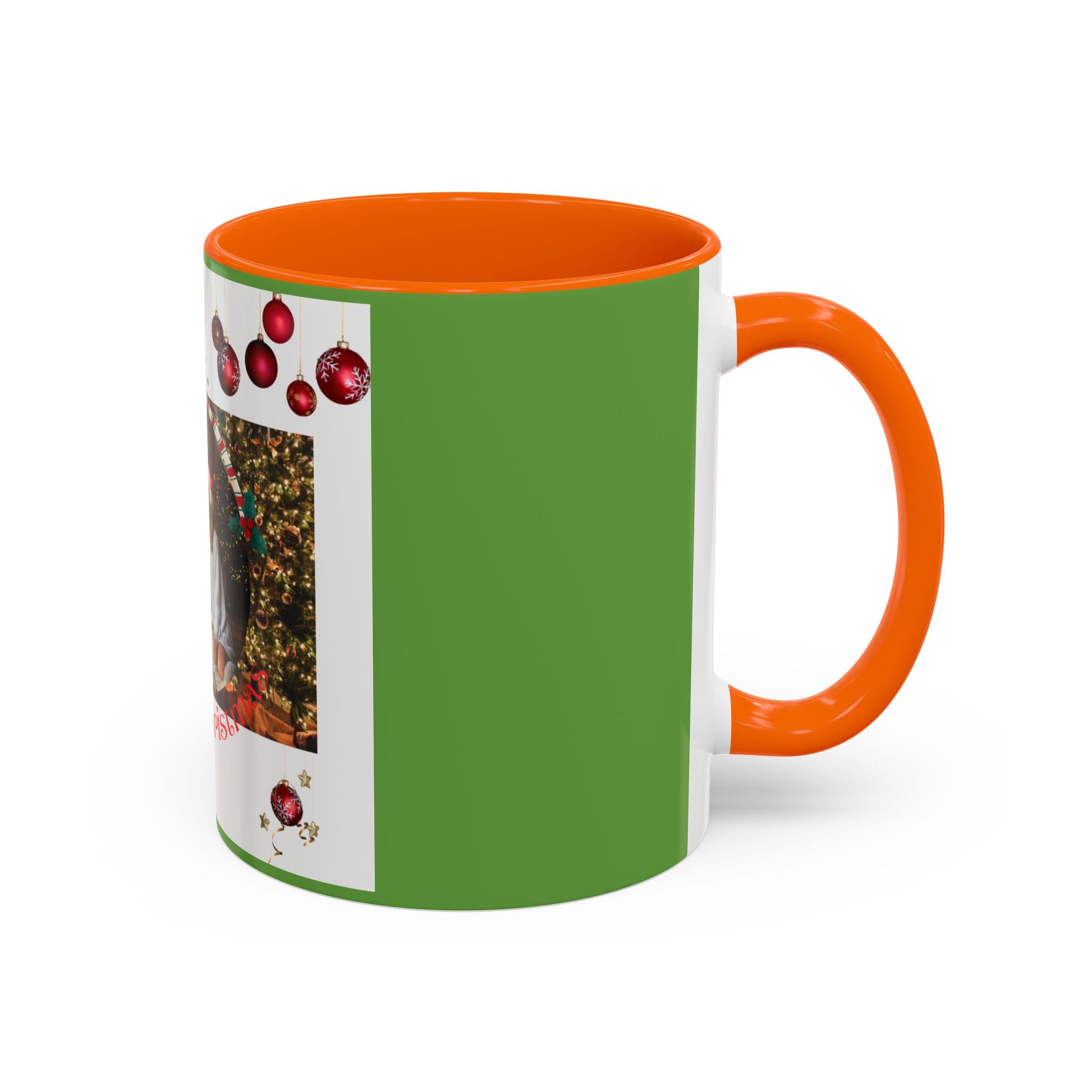 Family Photo Christmas Mug | Accent Coffee Mug 11oz or 15oz - The Businezz Angel