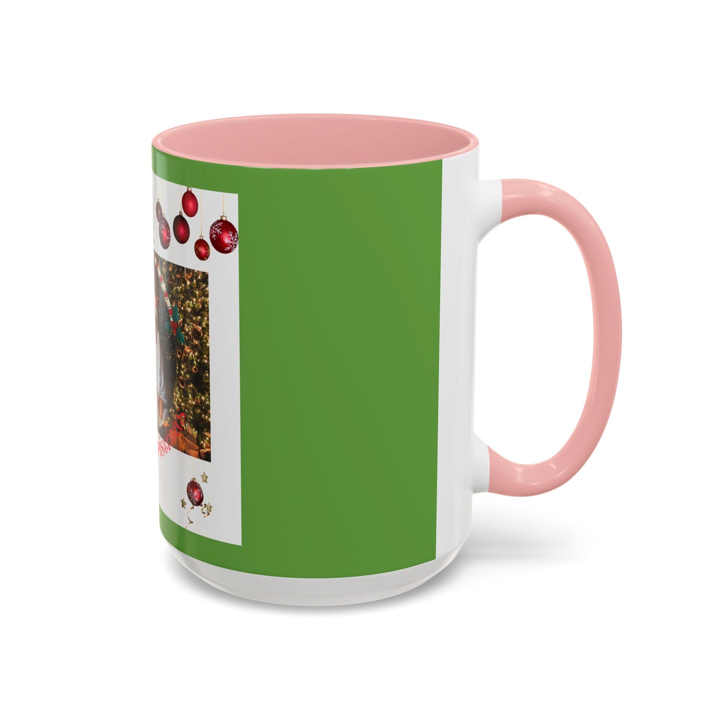 Family Photo Christmas Mug | Accent Coffee Mug 11oz or 15oz - The Businezz Angel