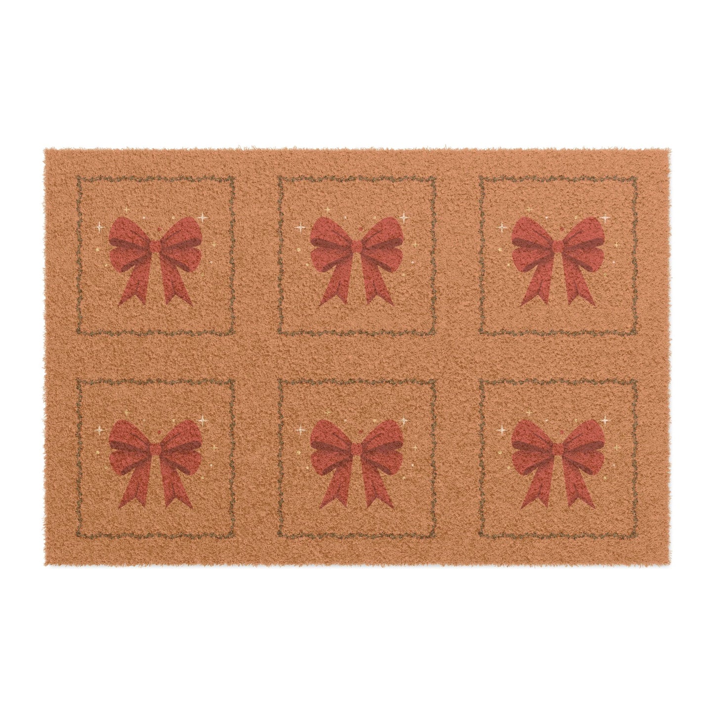 Christmas Wreath Pattern Doormat | Gingerbread & Holly Holiday Welcome Mat - The Businezz Angel