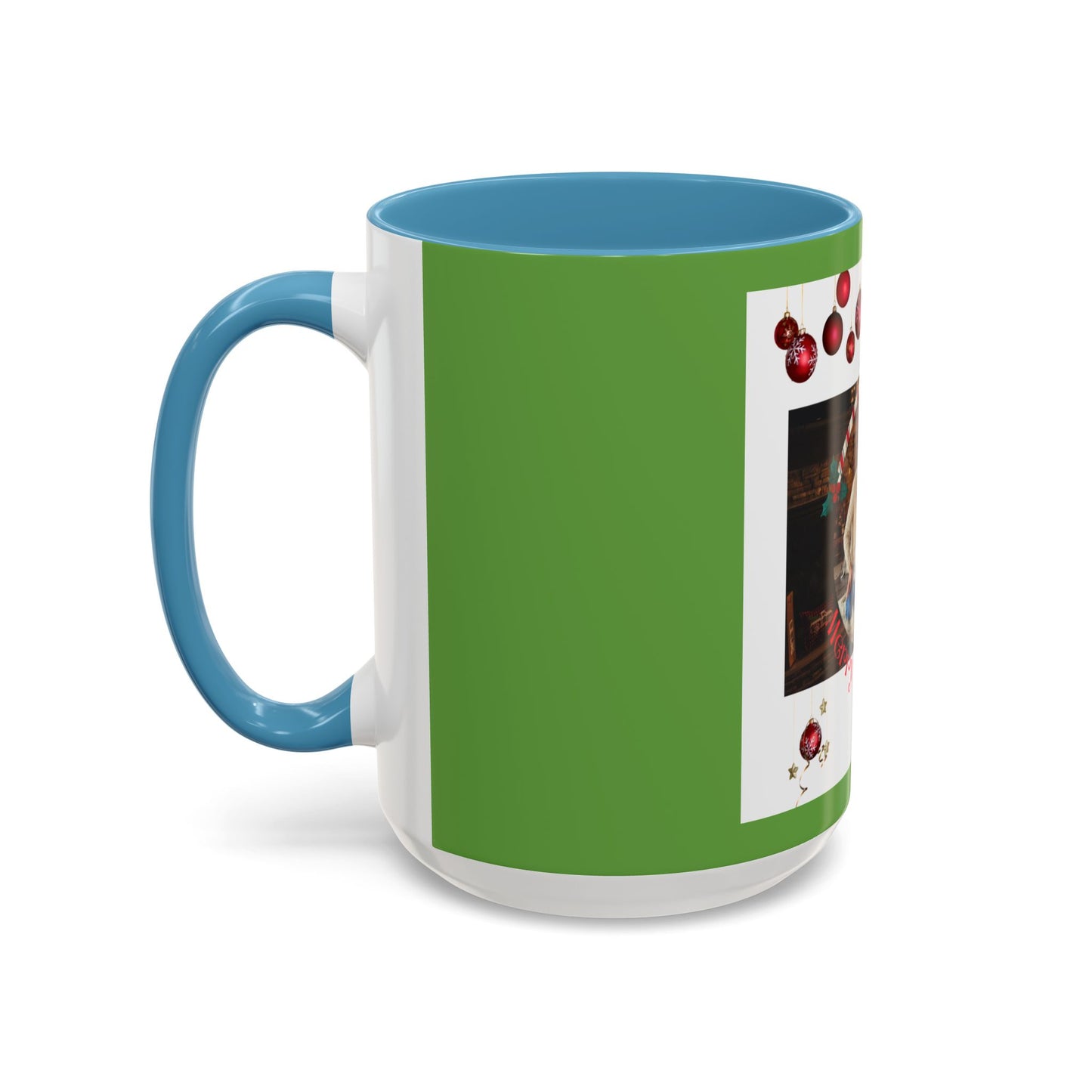 Family Photo Christmas Mug | Accent Coffee Mug 11oz or 15oz - The Businezz Angel