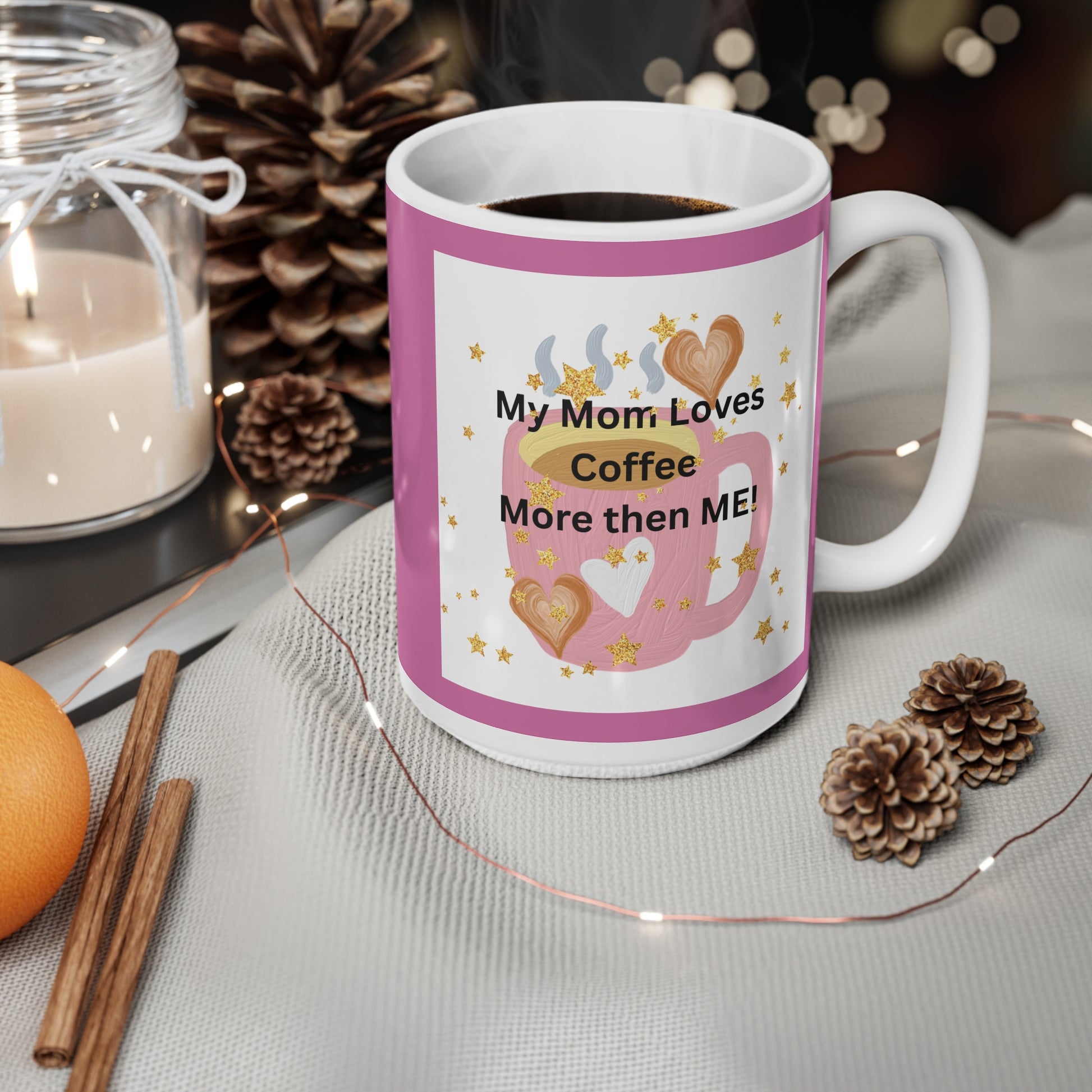 Cute Mom Coffee Cups, Gifts for Mom, Heartwarming Mugs, Coffee Lovers Gift, Mother's Day Mug, Family Love Cup - The Businezz Angel