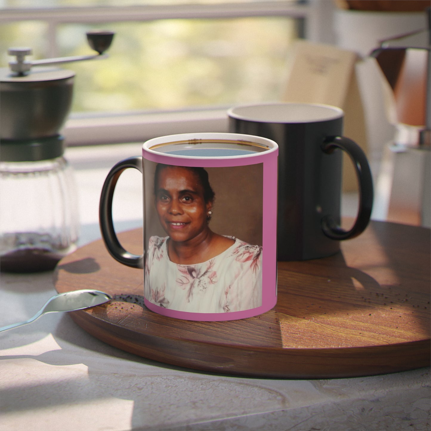 Photo Magic Mug - Heat Sensitive Cup with Pictures of Loved Ones, Personalized Gift Idea, Custom Color Changing Coffee Mug, Heat Activation - The Businezz Angel