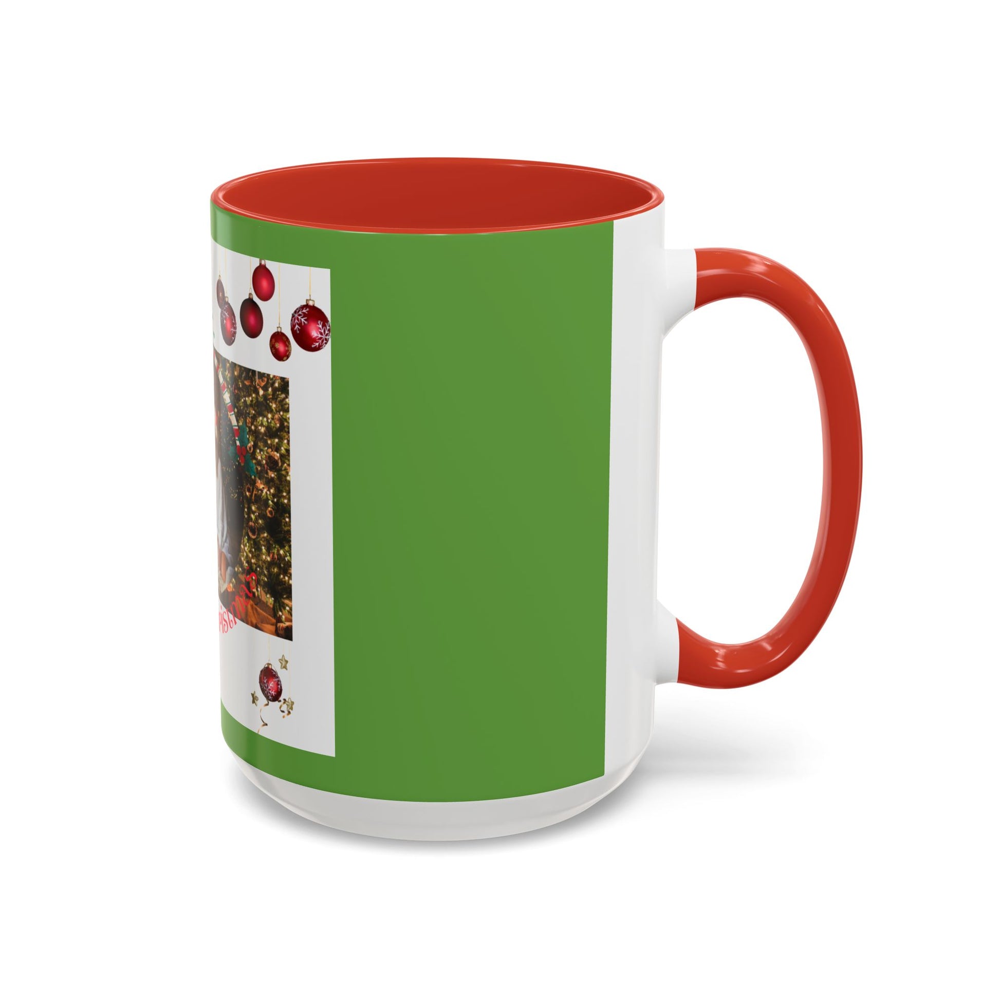 Family Photo Christmas Mug | Accent Coffee Mug 11oz or 15oz - The Businezz Angel