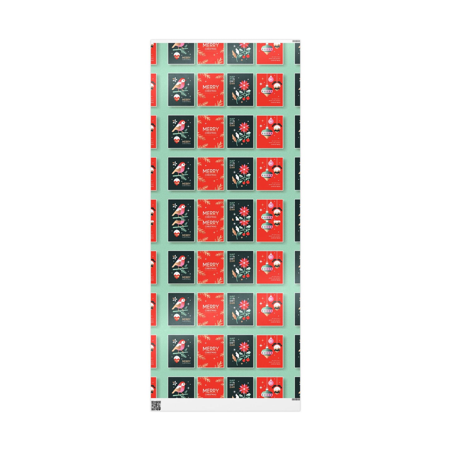 Retro Santa Pattern Wrapping Paper | Christmas Holiday Gift Wrap Roll - The Businezz Angel