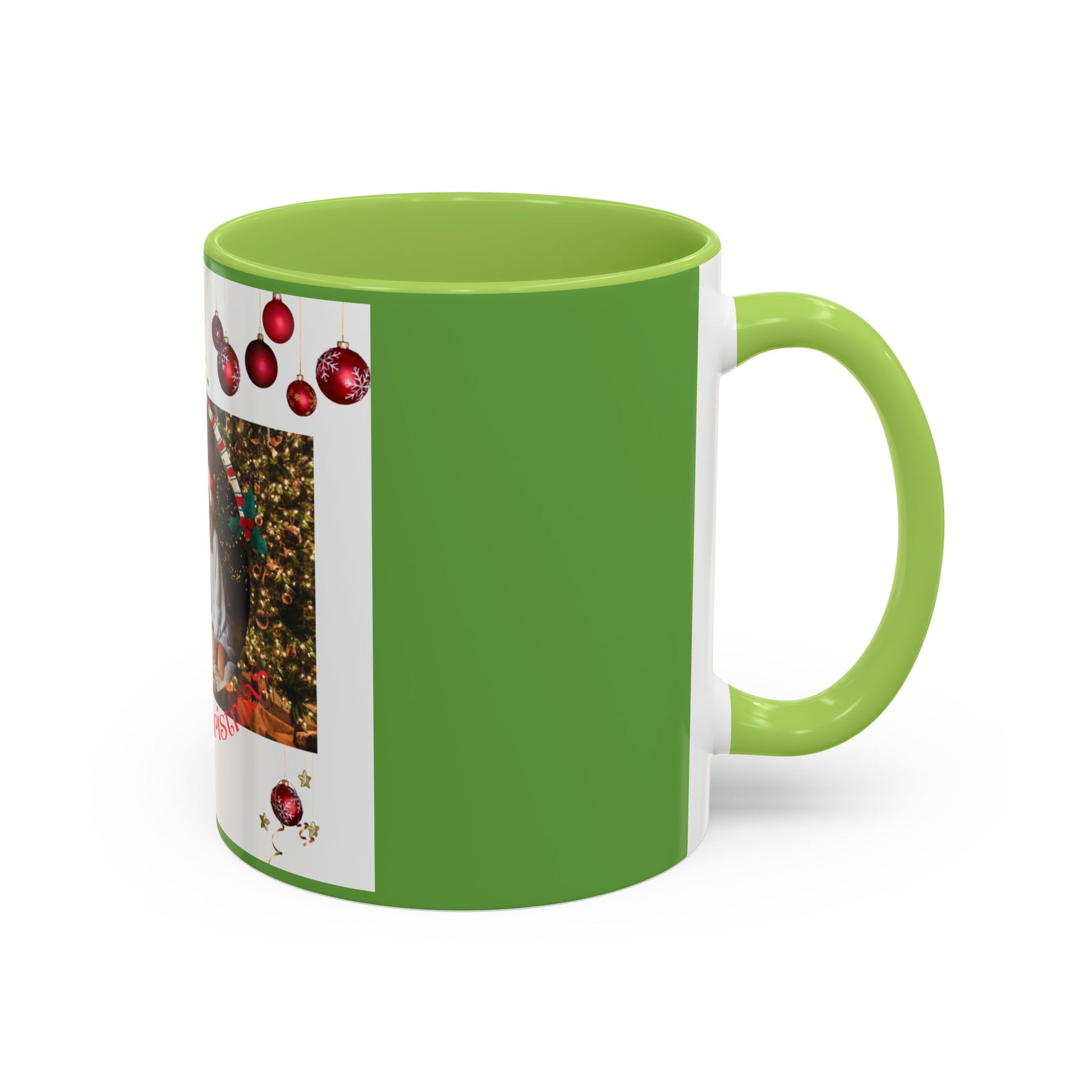 Family Photo Christmas Mug | Accent Coffee Mug 11oz or 15oz - The Businezz Angel