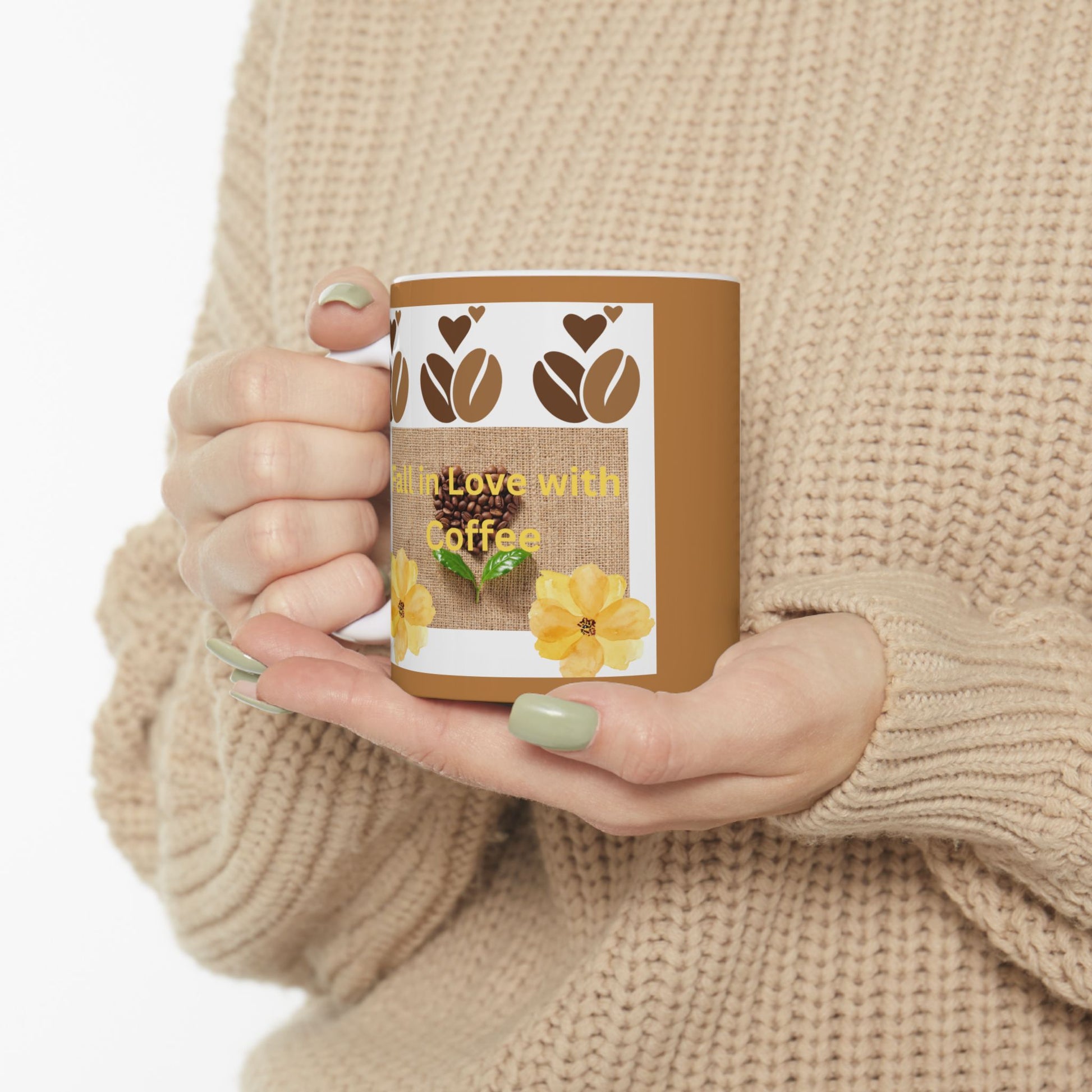 Autumn Floral Ceramic Mug | Fall Coffee Cup, Gift for Tea Lovers, Cozy Home Decor, Harvest Celebration Drinkware, Seasonal Mug - The Businezz Angel