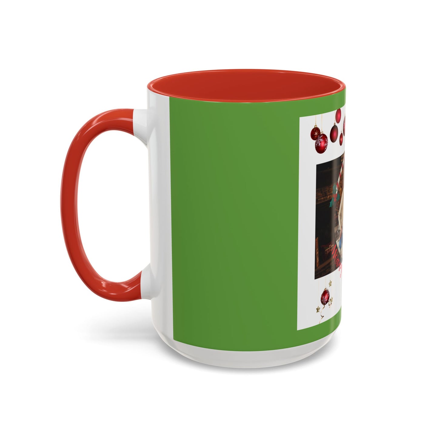 Family Photo Christmas Mug | Accent Coffee Mug 11oz or 15oz - The Businezz Angel