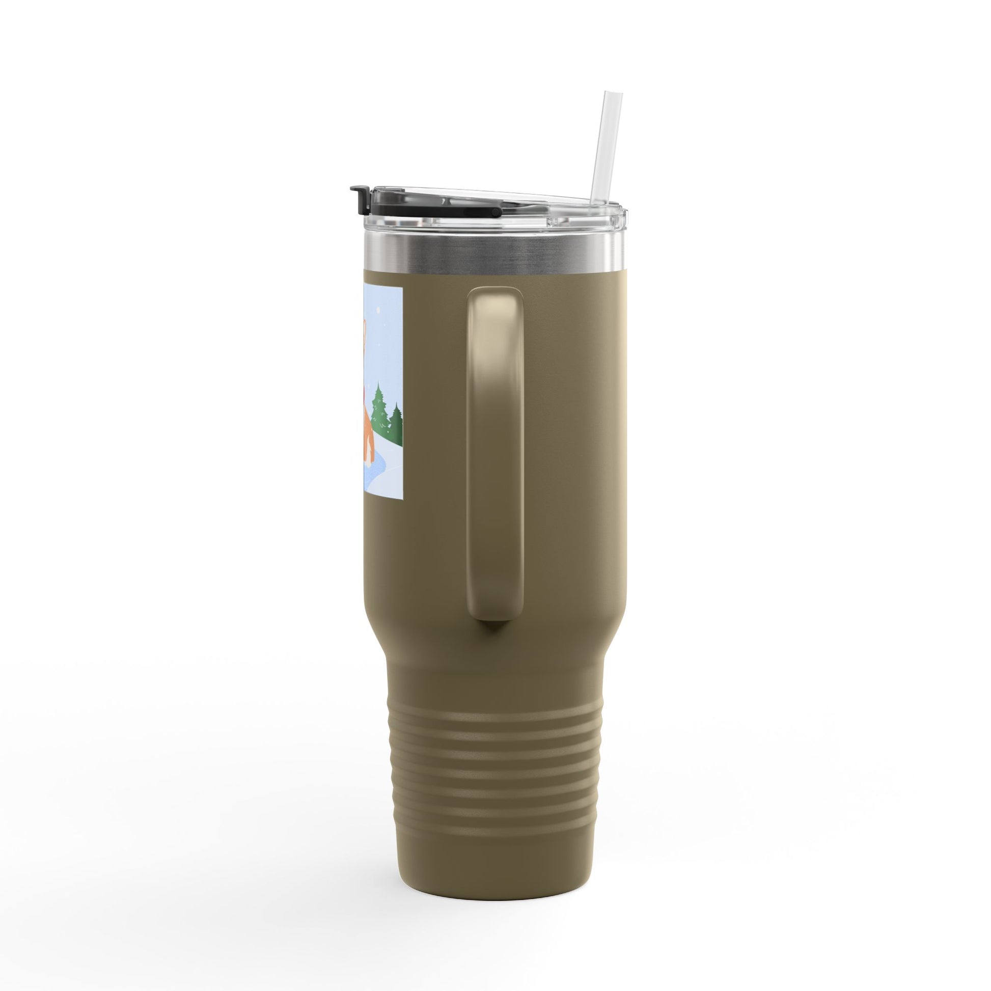 Corgi in Santa Hat Travel Mug | 40oz Insulated Tumbler - The Businezz Angel