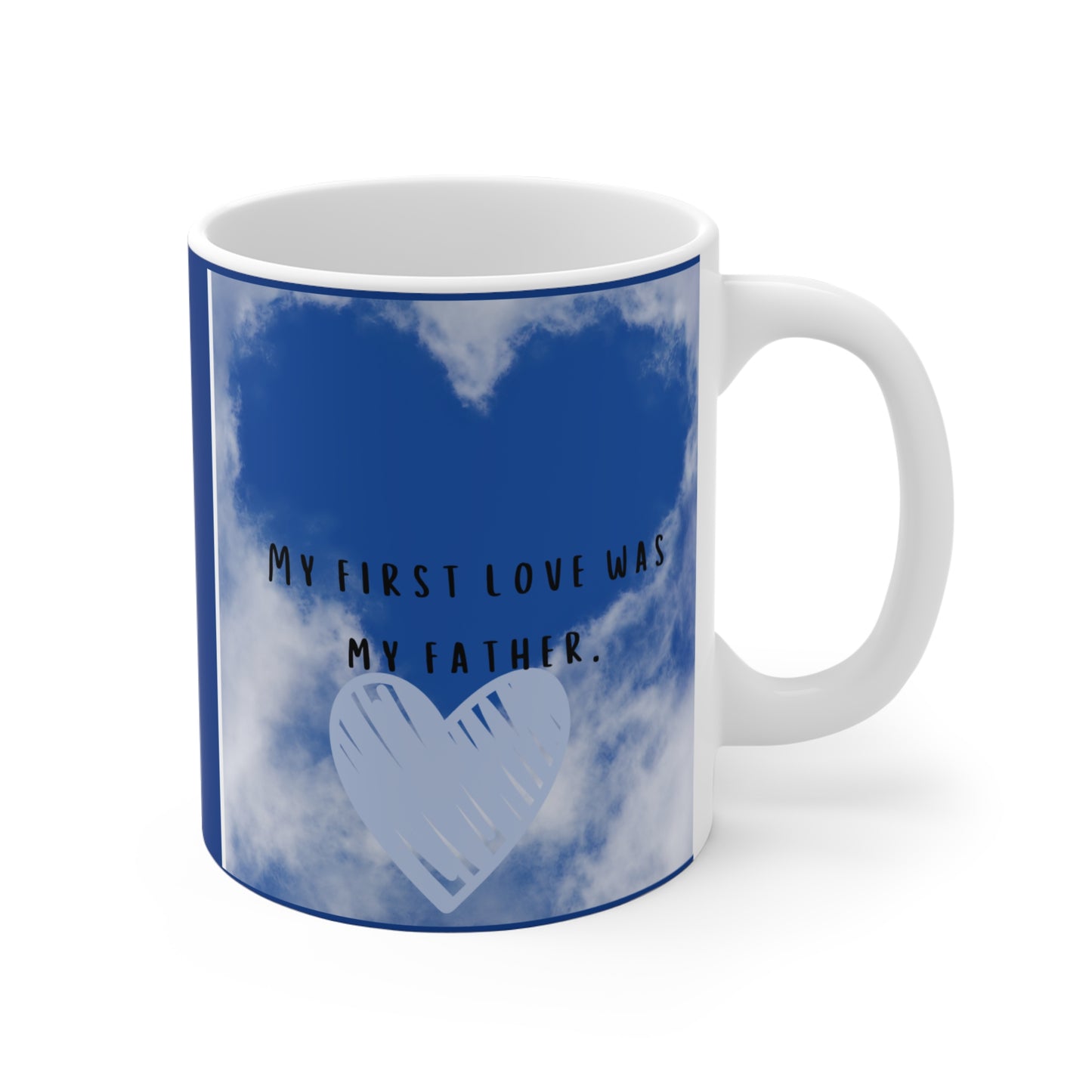 Sky Heart Father's Love Mug, Heartfelt Gift, Loving Memory, Dad Coffee Cup, Remembrance Mug, Dad's Day Gift, Family Bonding - The Businezz Angel