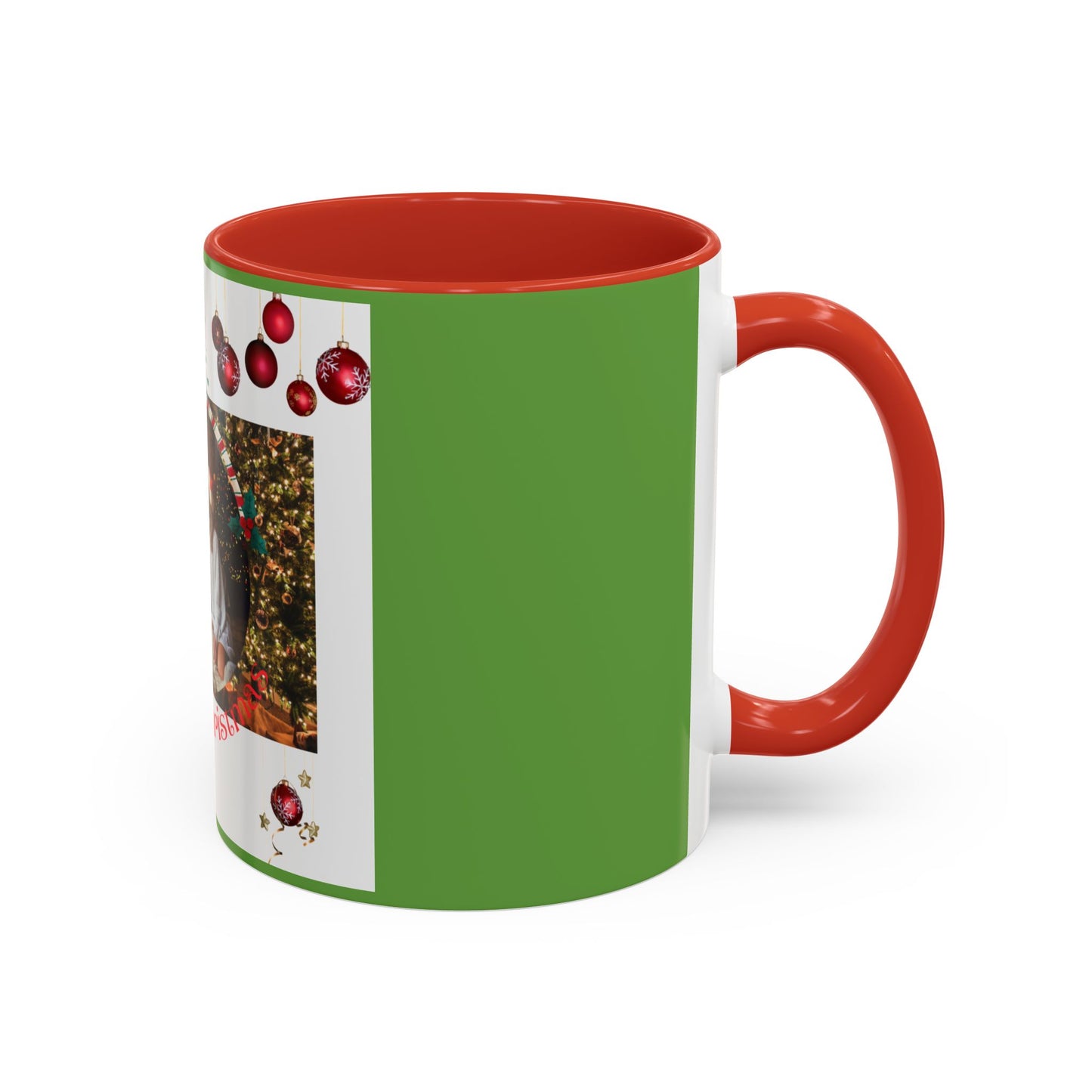 Family Photo Christmas Mug | Accent Coffee Mug 11oz or 15oz - The Businezz Angel