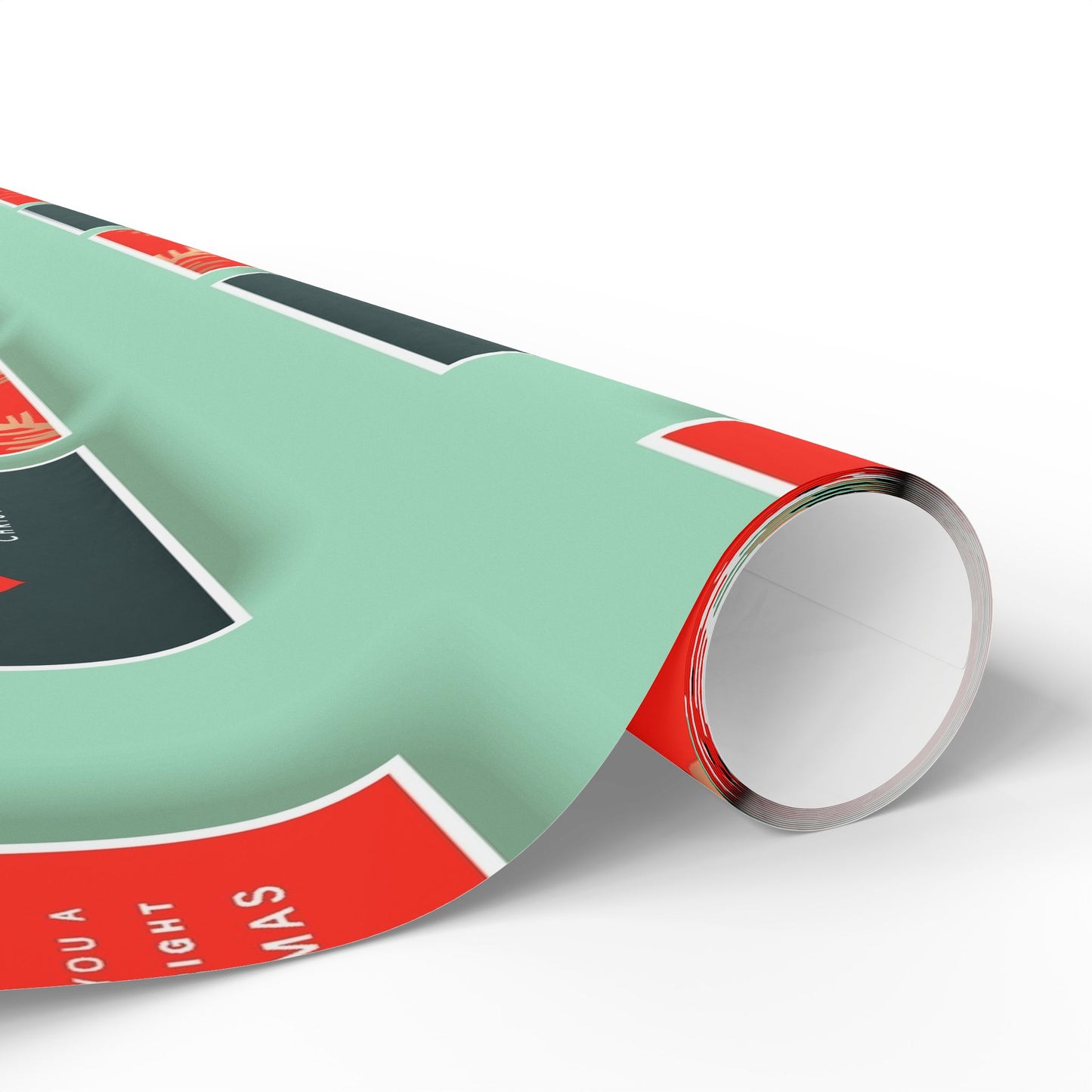 Retro Santa Pattern Wrapping Paper | Christmas Holiday Gift Wrap Roll - The Businezz Angel