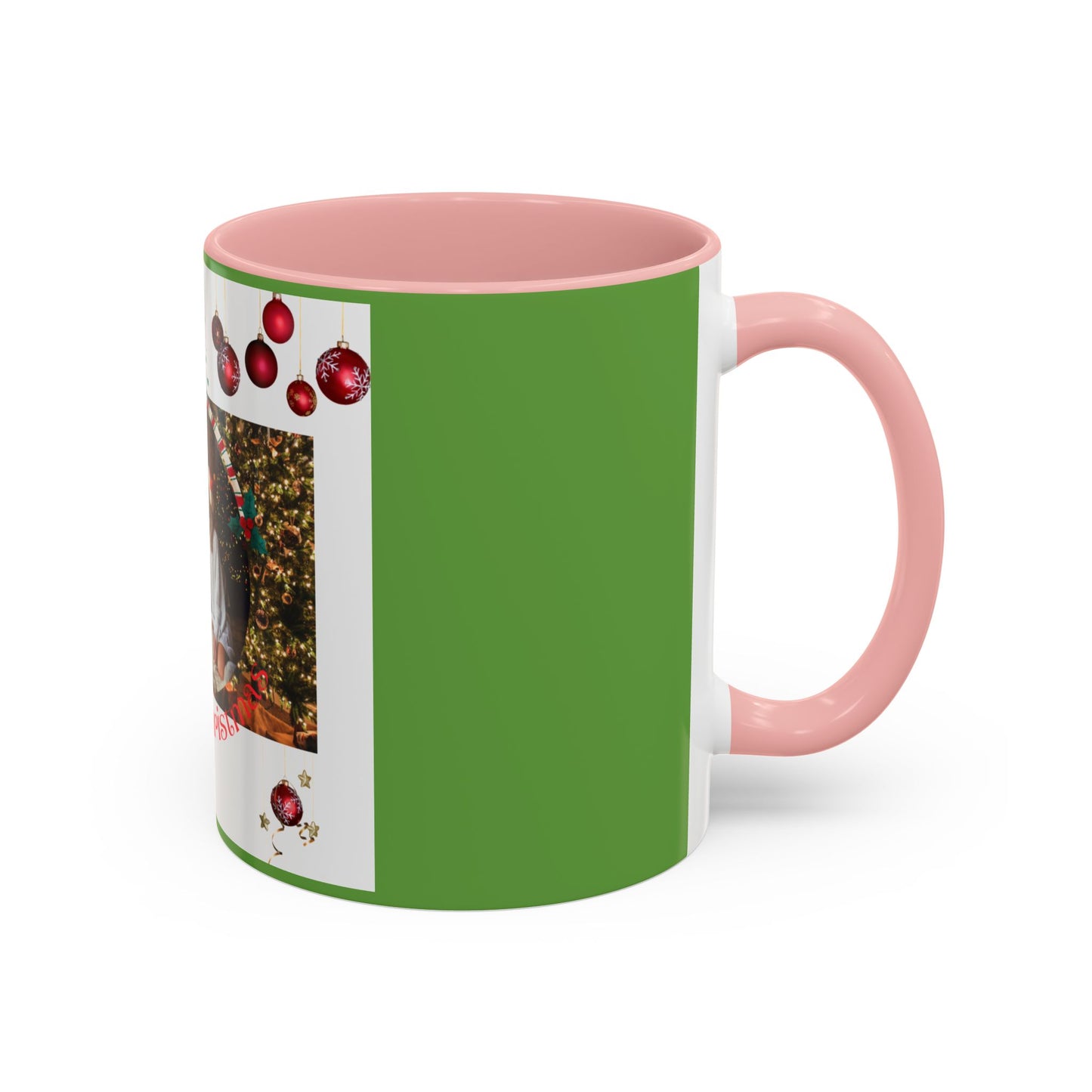 Family Photo Christmas Mug | Accent Coffee Mug 11oz or 15oz - The Businezz Angel