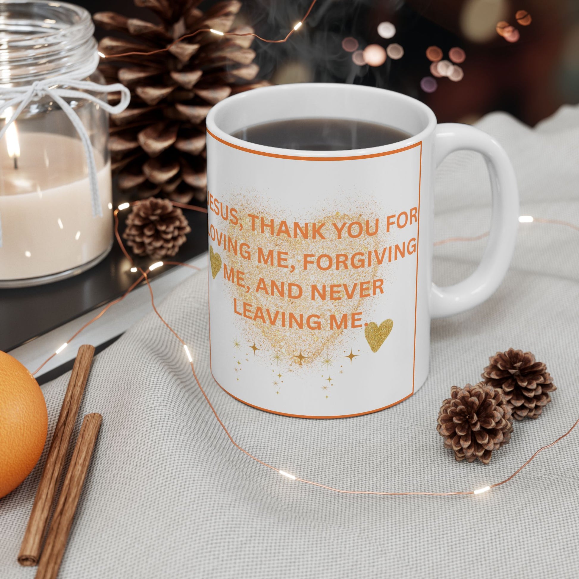 Inspirational Ceramic Mug, Faith Mug, Christian Gift, Thank You Mug, Spiritual Coffee Cup, Motivational Drinkware - The Businezz Angel