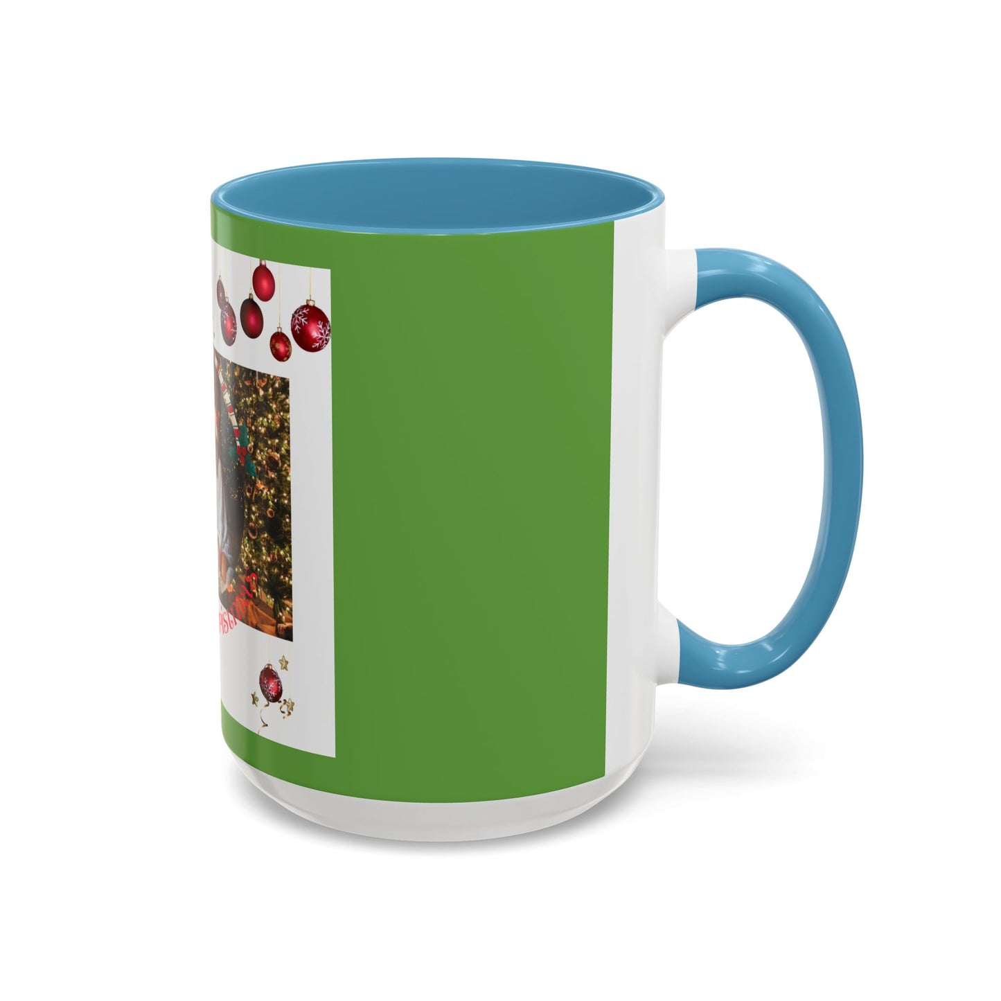 Family Photo Christmas Mug | Accent Coffee Mug 11oz or 15oz - The Businezz Angel