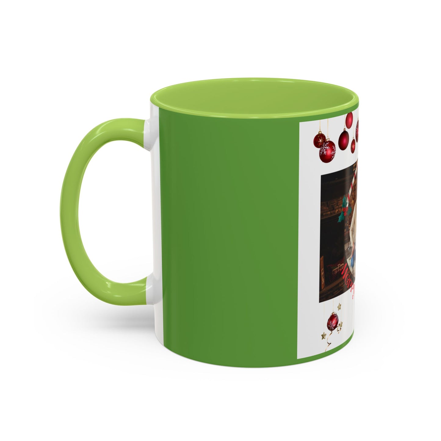 Family Photo Christmas Mug | Accent Coffee Mug 11oz or 15oz - The Businezz Angel