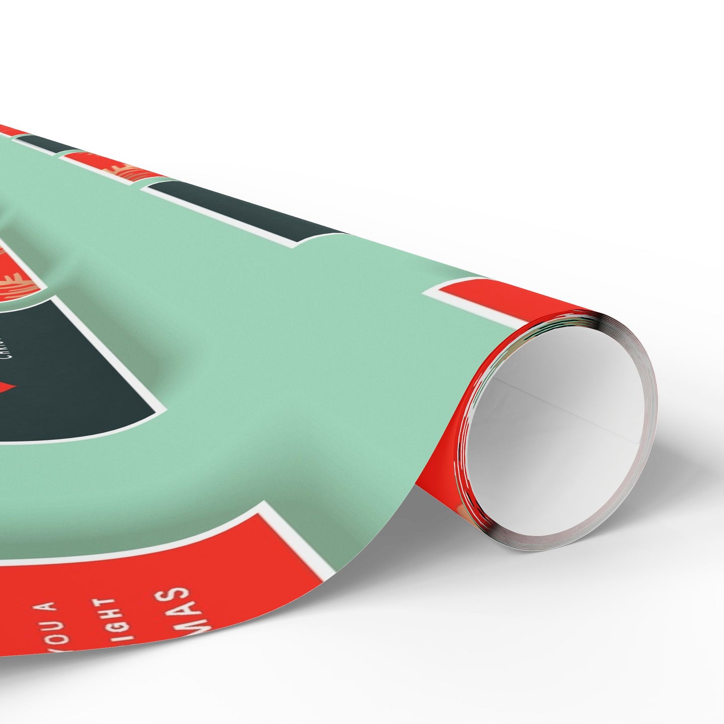 Retro Santa Pattern Wrapping Paper | Christmas Holiday Gift Wrap Roll - The Businezz Angel