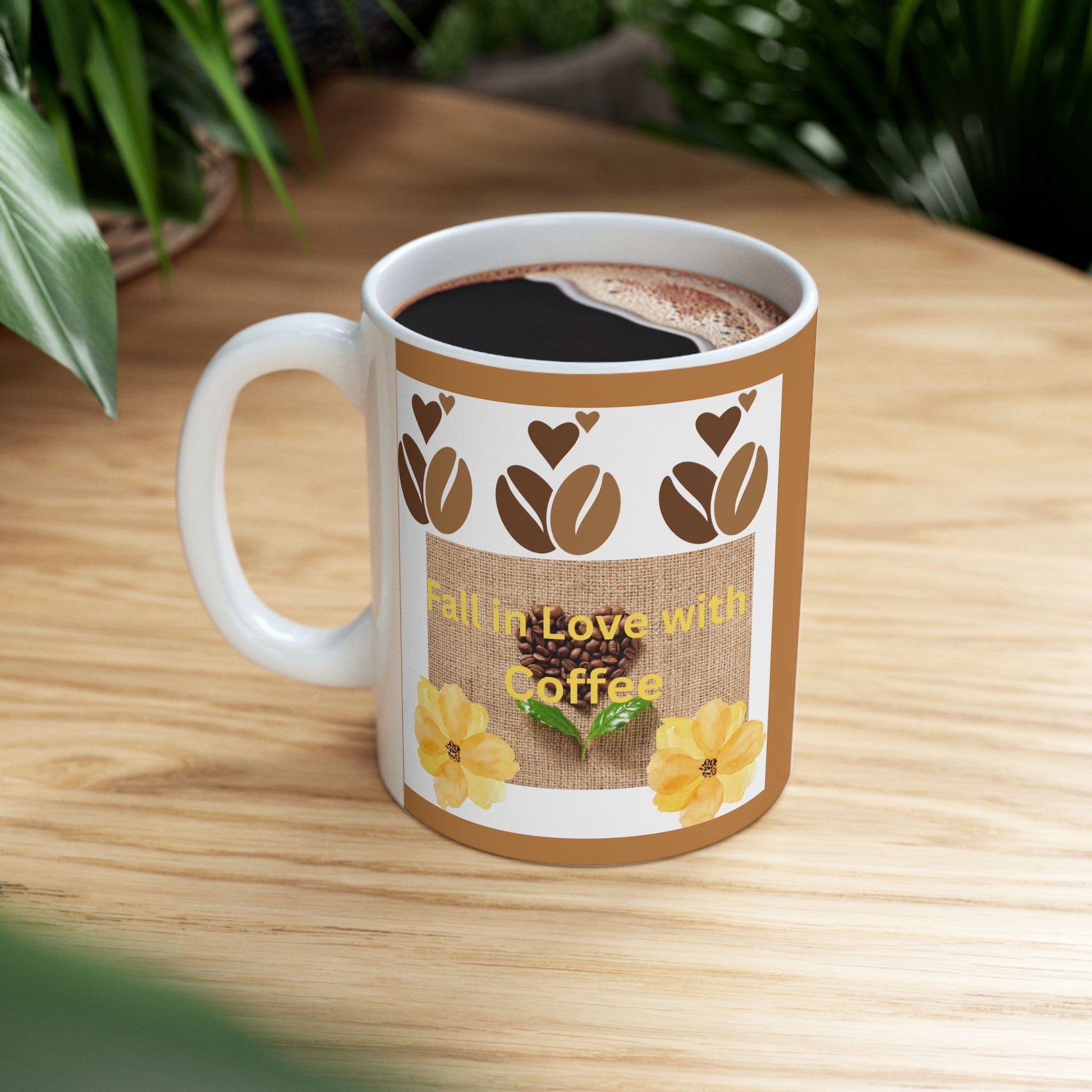 Autumn Floral Ceramic Mug | Fall Coffee Cup, Gift for Tea Lovers, Cozy Home Decor, Harvest Celebration Drinkware, Seasonal Mug - The Businezz Angel