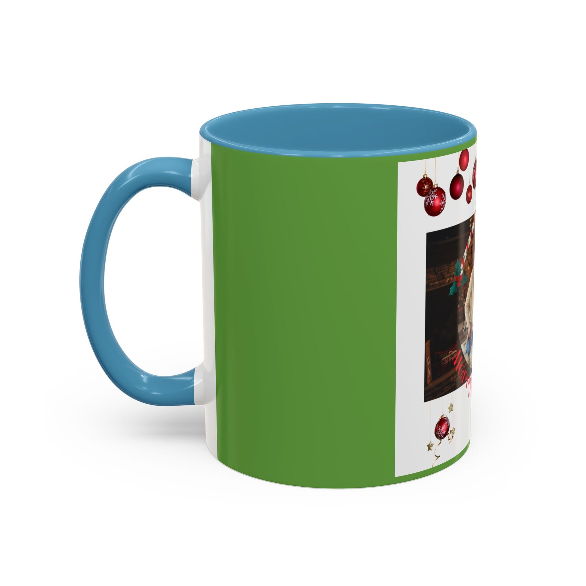 Family Photo Christmas Mug | Accent Coffee Mug 11oz or 15oz - The Businezz Angel