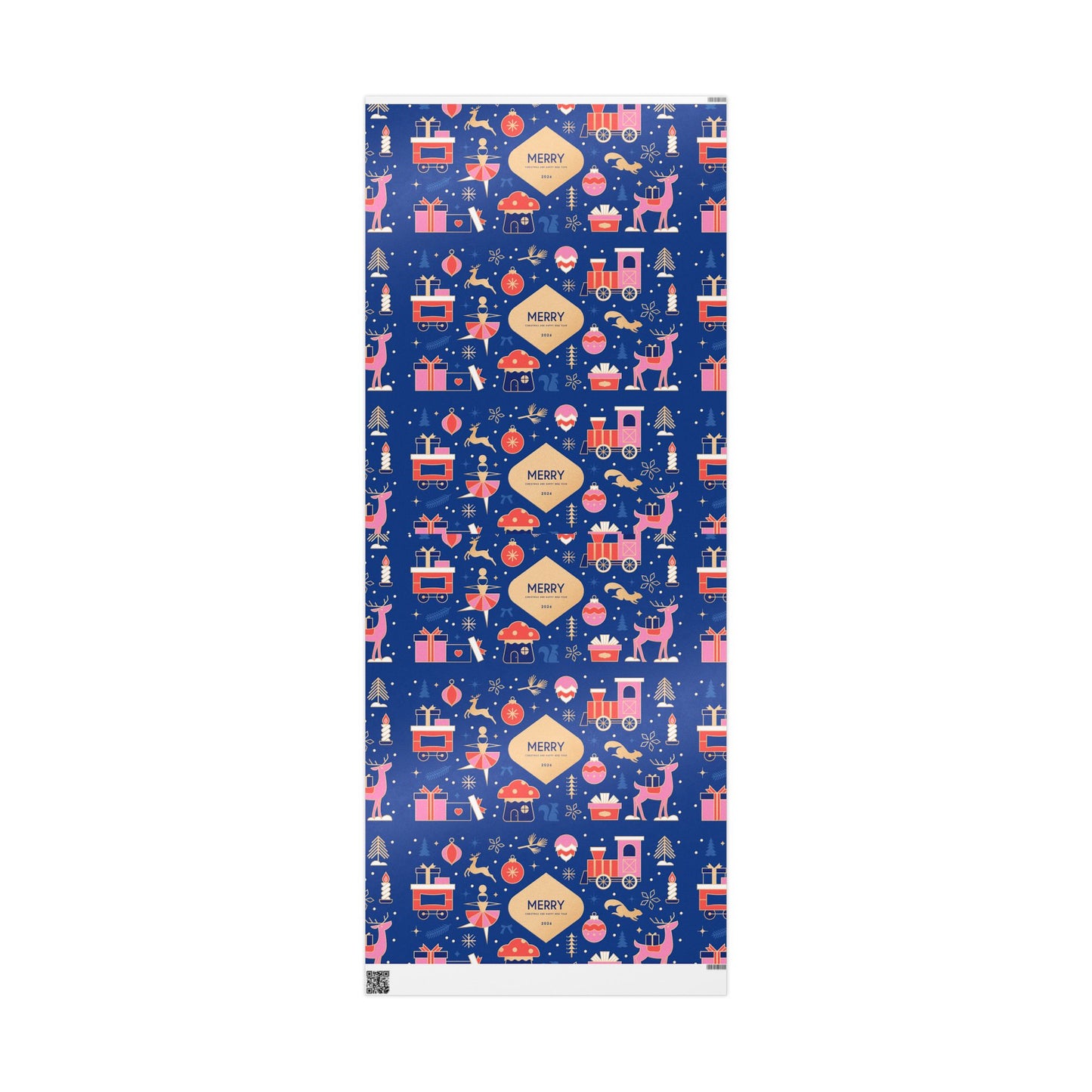 Merry Holiday Pattern Wrapping Paper | Reindeer, Gifts, Ornaments - The Businezz Angel