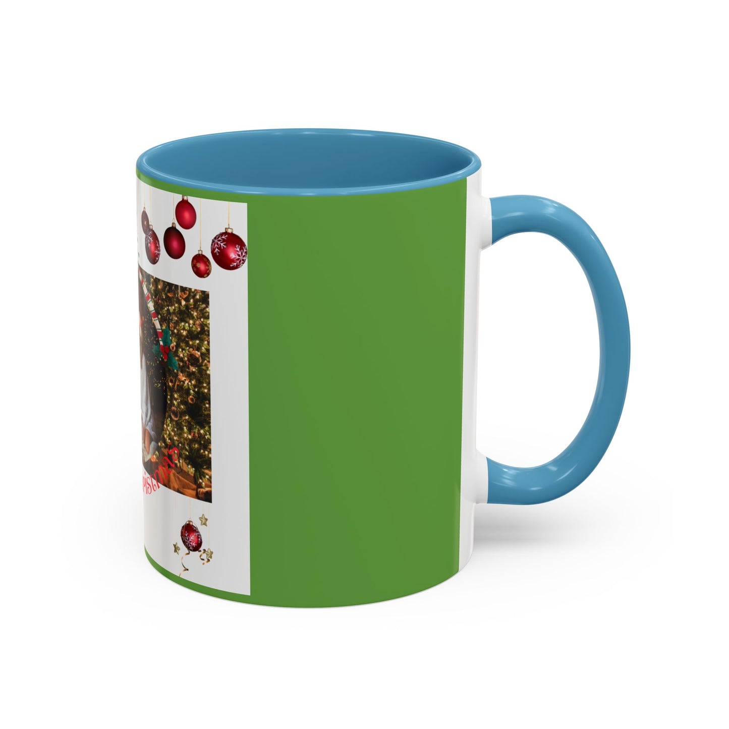 Family Photo Christmas Mug | Accent Coffee Mug 11oz or 15oz - The Businezz Angel