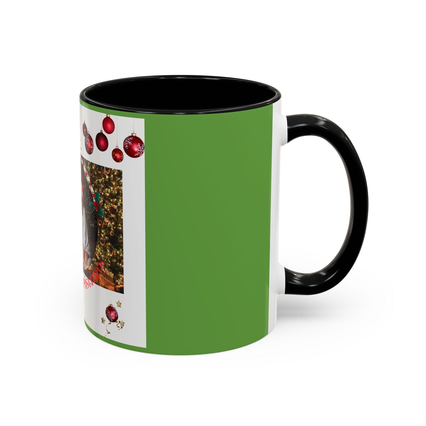 Family Photo Christmas Mug | Accent Coffee Mug 11oz or 15oz - The Businezz Angel