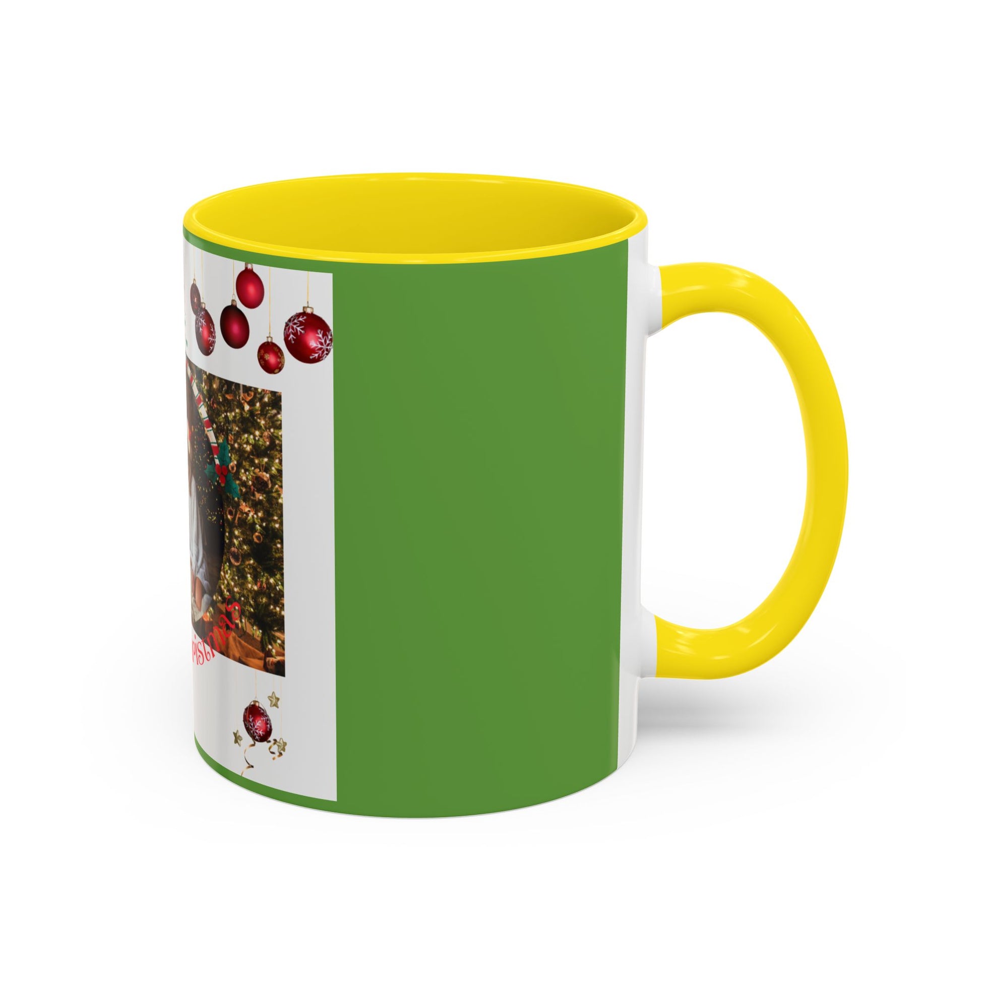 Family Photo Christmas Mug | Accent Coffee Mug 11oz or 15oz - The Businezz Angel