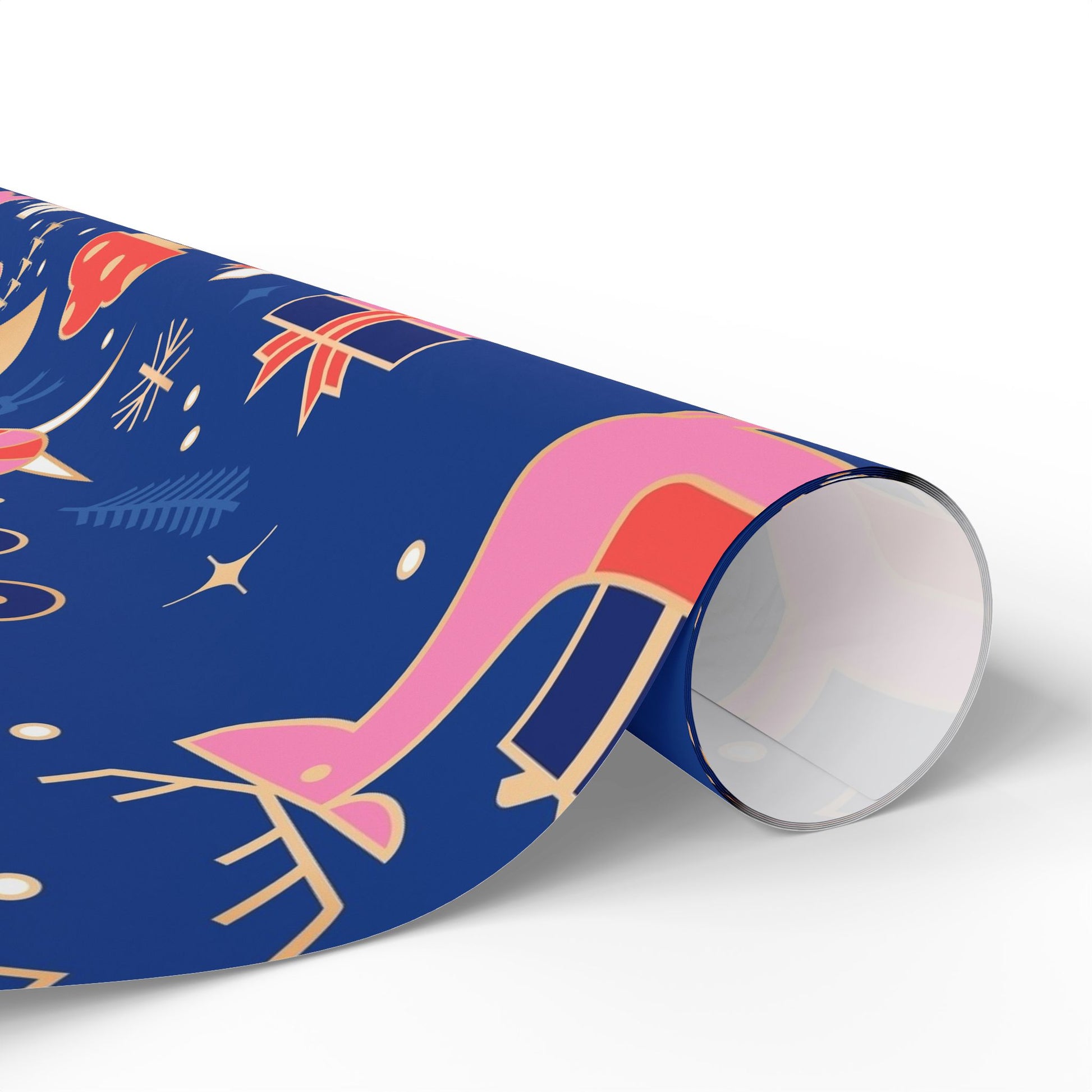 Merry Holiday Pattern Wrapping Paper | Reindeer, Gifts, Ornaments - The Businezz Angel