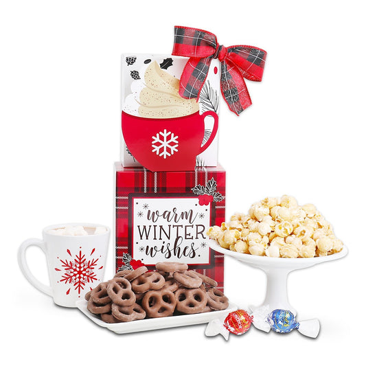 Warm Winter Wishes Gift Tower - The Businezz Angel