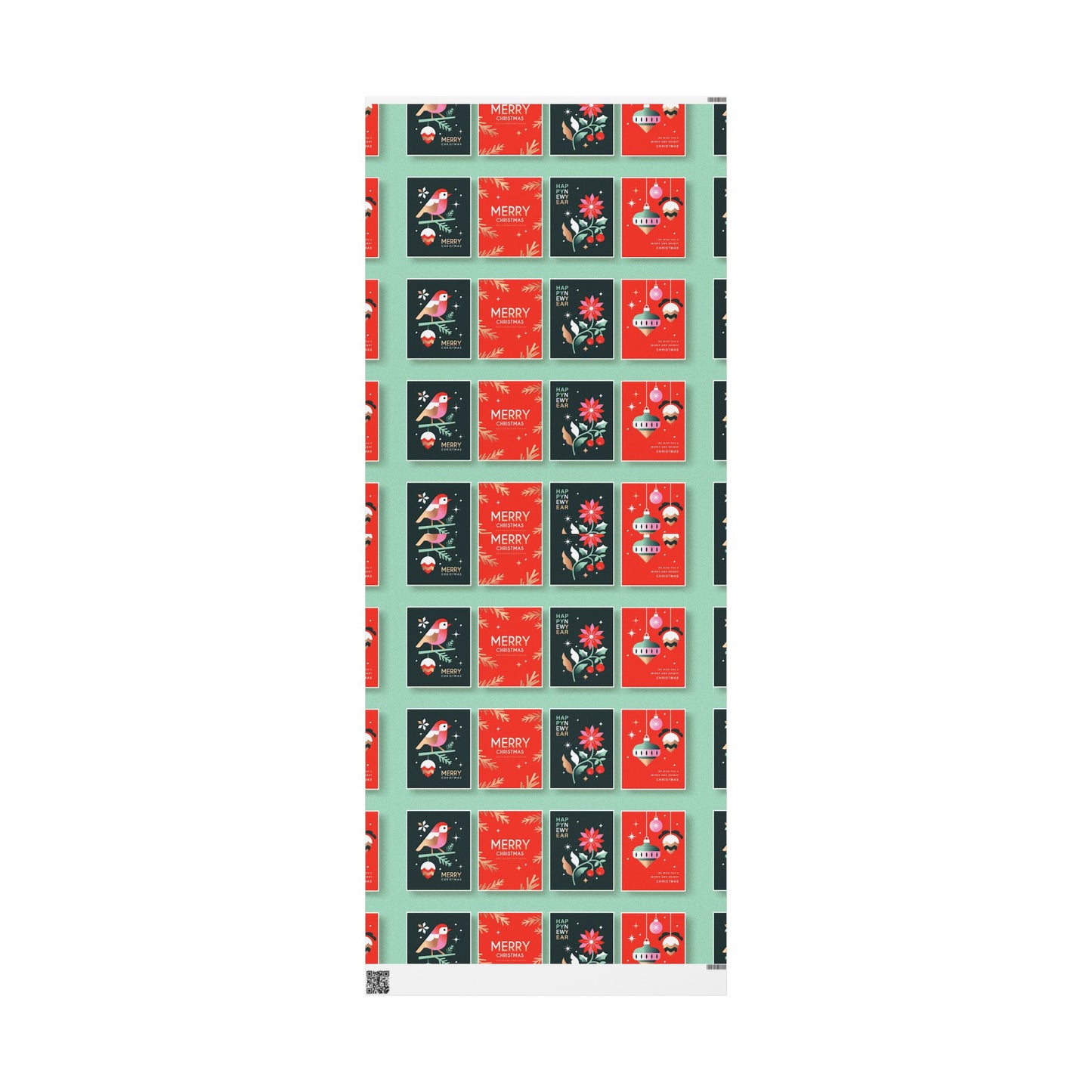 Retro Santa Pattern Wrapping Paper | Christmas Holiday Gift Wrap Roll - The Businezz Angel