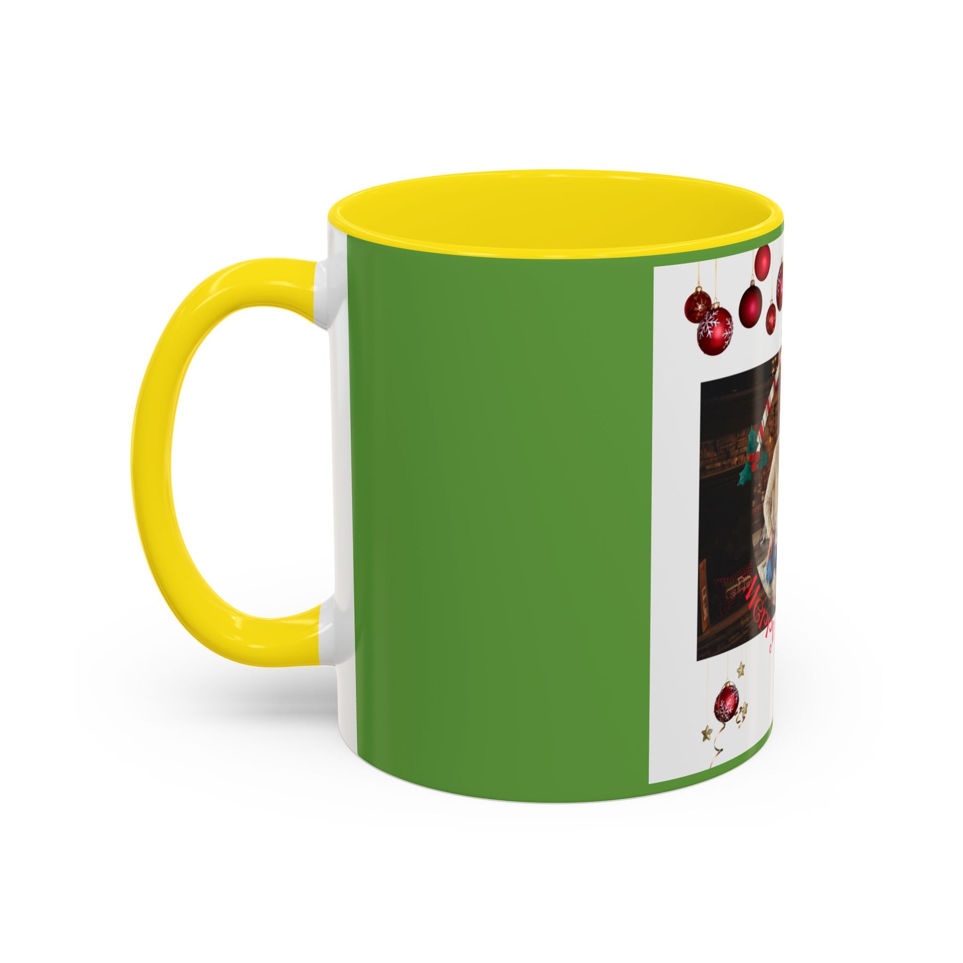 Family Photo Christmas Mug | Accent Coffee Mug 11oz or 15oz - The Businezz Angel