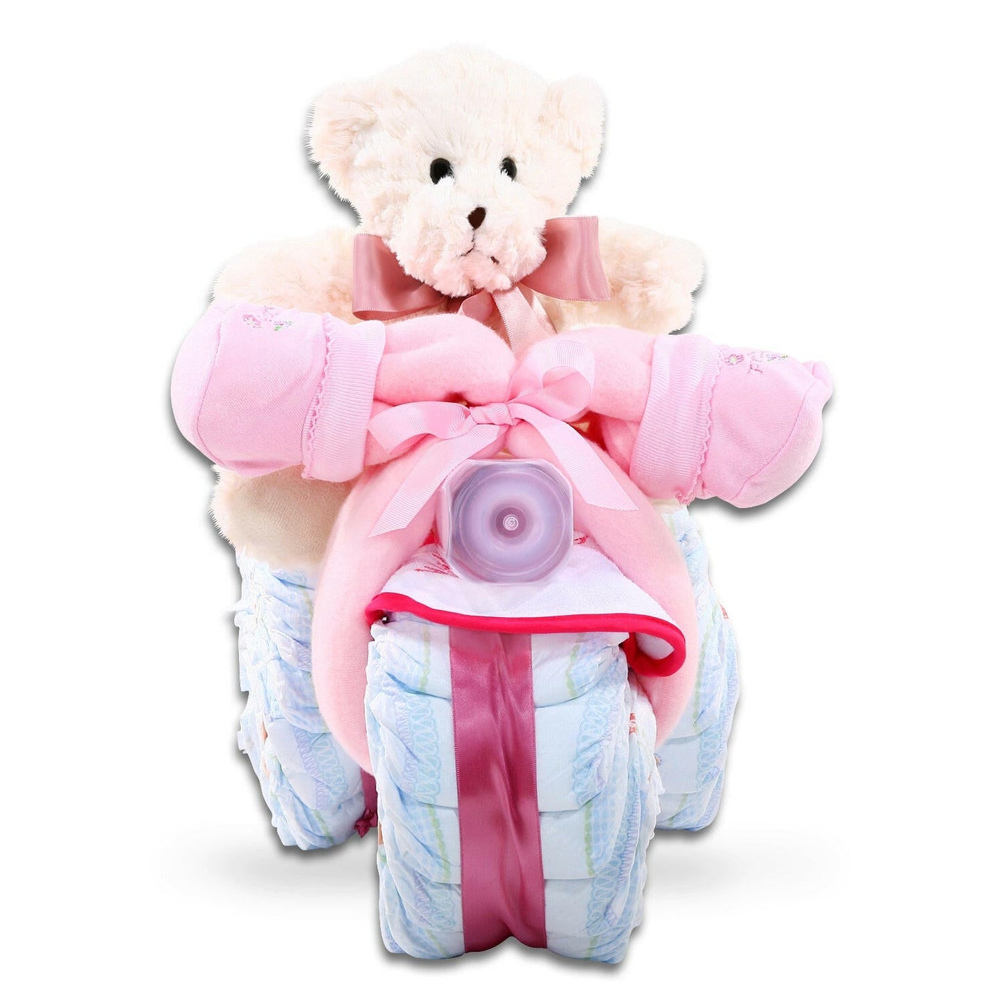 Pink Tricycle Diaper Cake Gift - The Businezz Angel