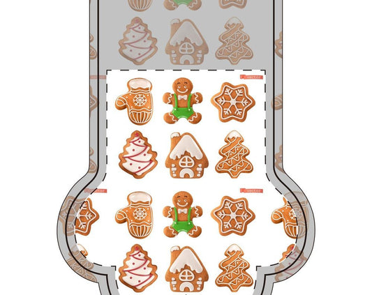 Gingerbread Cookies Christmas Stocking | Paw - Shaped Stocking - The Businezz Angel